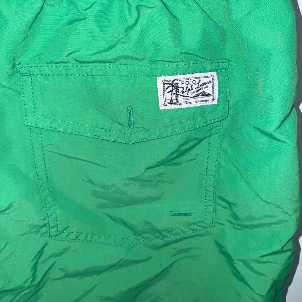 Polo Ralph Lauren Traveler Solid Green Swim Shorts XL Like New
